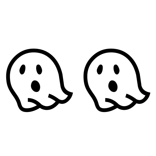 👻👻 Emoji Domain black and white Symbola rendering